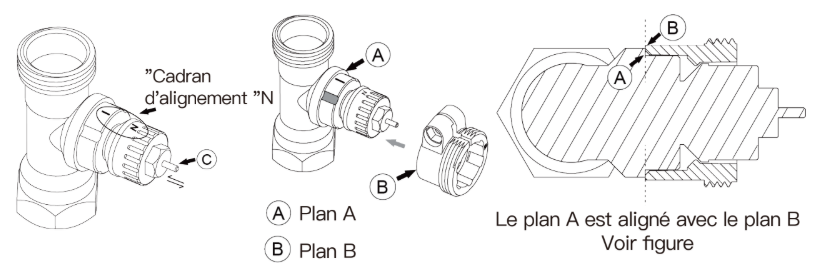 Installation de la tête thermostatiques ZigBee Moes ZTRV-ZX-TV01-MS